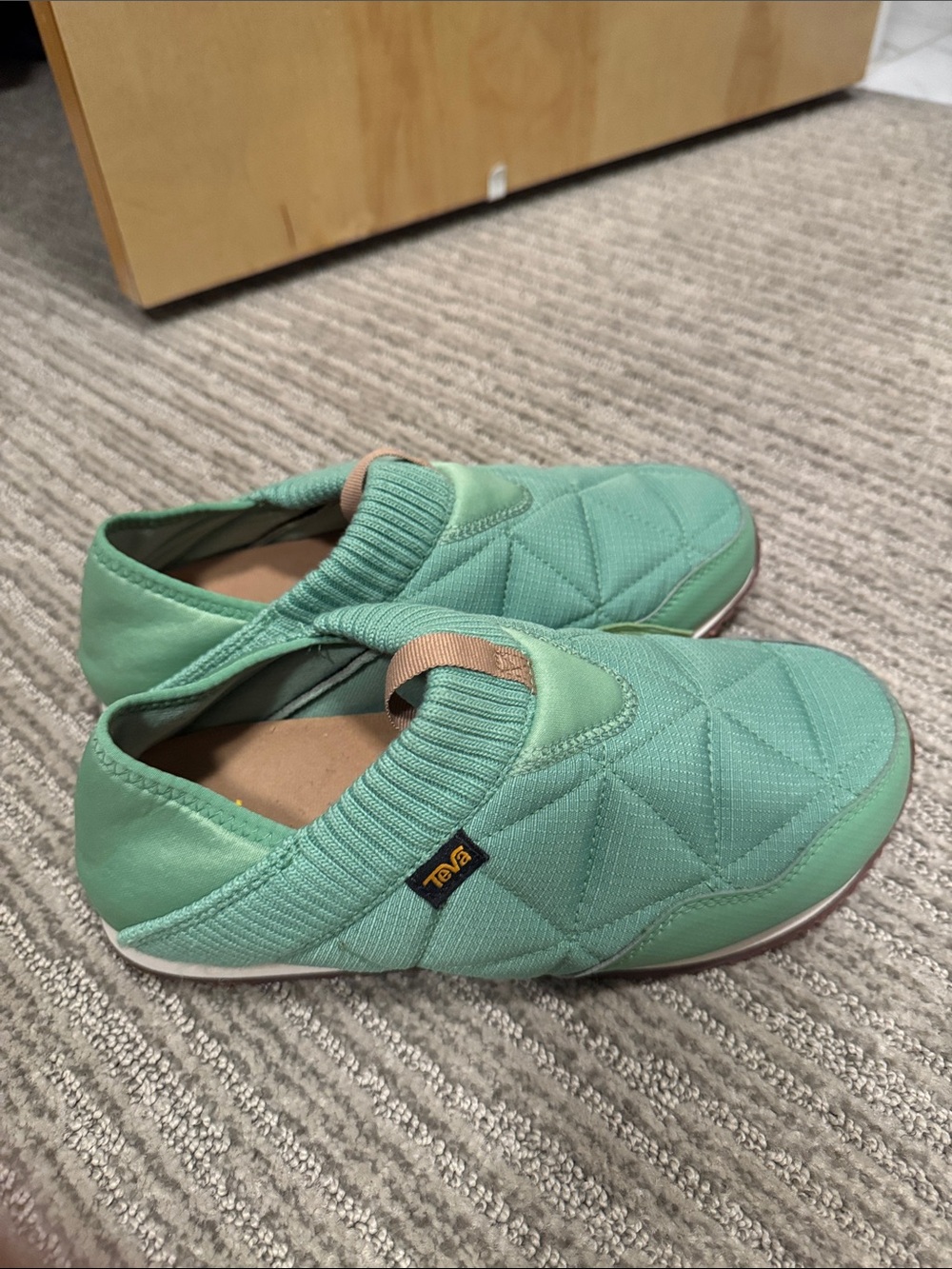 Teva Kids Quilted Slip-On Shoes in Mint